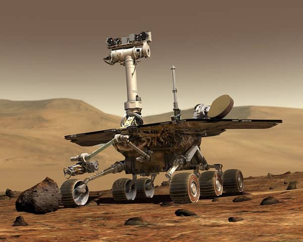 Rover driving on Mars